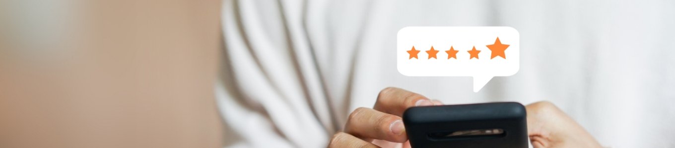 Leaving a five star review on the phone