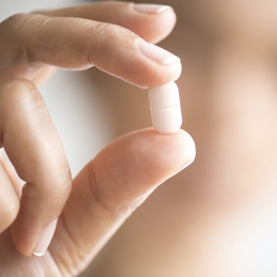 Holding a pill for oral conscious sedation